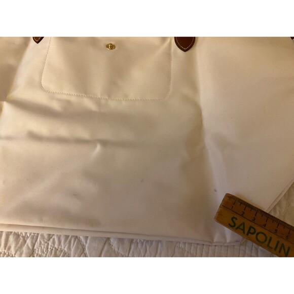 Longchamp Le Pliage Large Tote White Long Handles - Picture 2 of 6